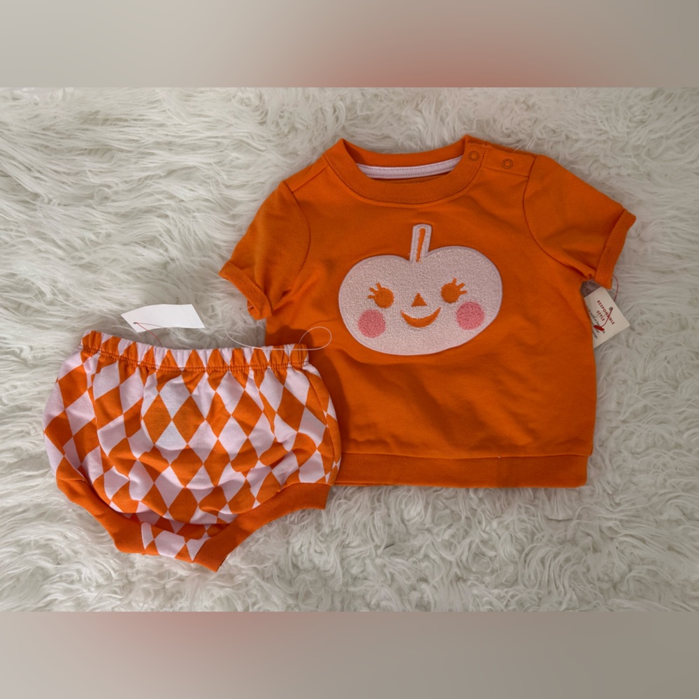 Cat & Jack Pumpkin Baby Outfit